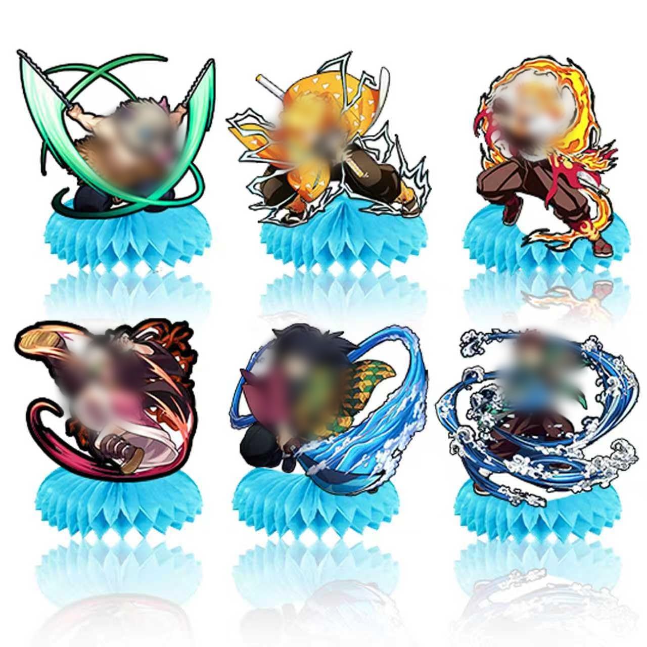 deenor 6Pcs ?????????? ?????????????? Party supplies set ?????????? ?????????????? Honeycomb Centerpieces Double Sided Table Topper for ?????????? ?????????????? Birthday Party