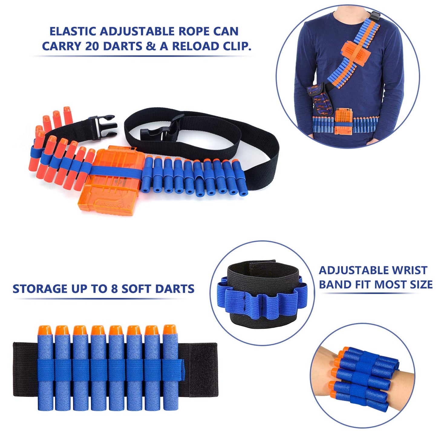 2 Pack Kids Tactical Vest Kit for Nerf Guns Game N-Strike Elite