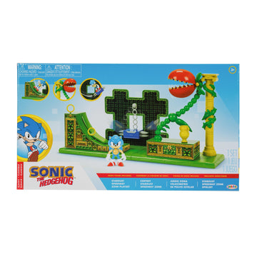 JAKKS Pacific Sonic The Hedgehog Stardust Speedway Zone Playset with 2.5" Sonic Action Figure