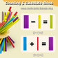twivah 4-in-1 Board Game for Kids, Wooden Sorting & Stacking|Pick-up Sticks|Counting|Ball Drop Tower, Family Games for Kid and Adult, Montessori STEM