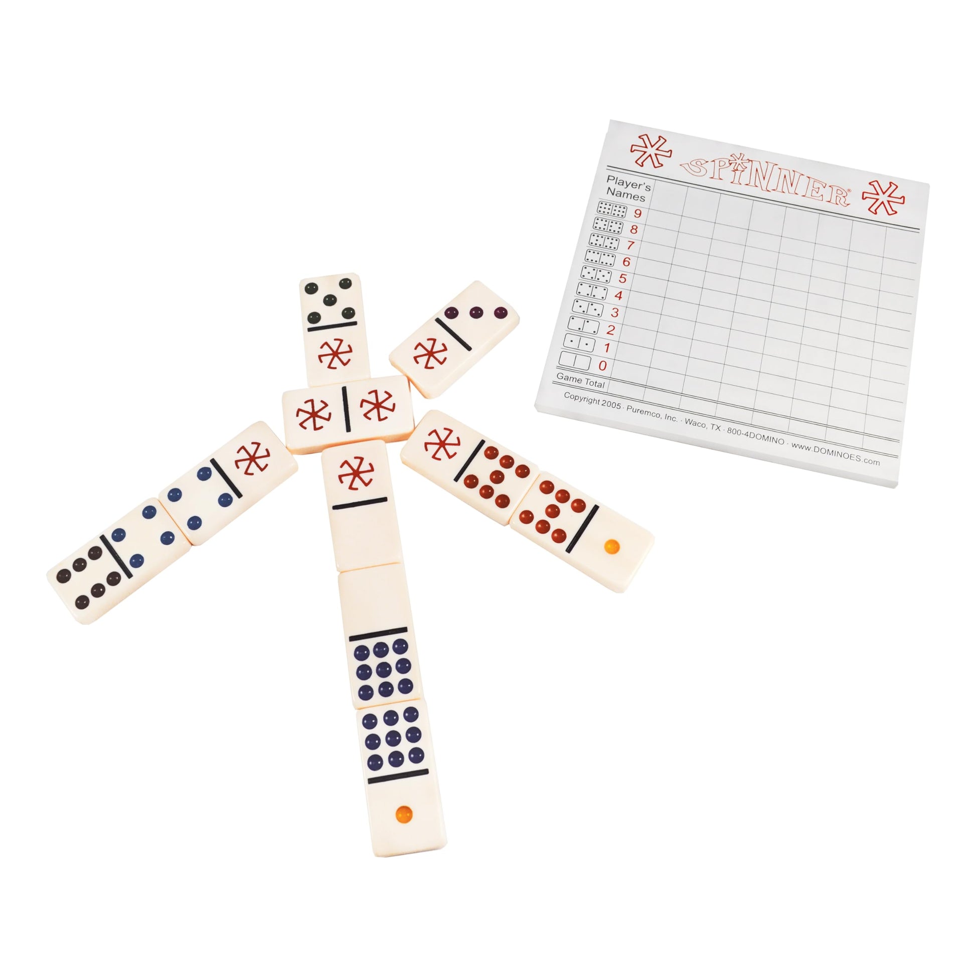 University Games, Spinner Game of Wild Dominoes in On-the-go Travel Tin , for 2 to 8 Players Ages 6 and Up