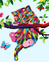 Elftoyer Paint by Numbers for Kids & Beginner, DIY Canvas Painting Gift Kits - Colorful Cats and Butterflies 16 x 20 inch (Without Framed)