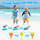 HUGCATY Beach Toys, Collapsible Sand Toys - 9pcs Sand Castle Building Kit: Foldable Sand Buckets, Shovels, Castle Molds & Packable Mesh Bag - Sandbox