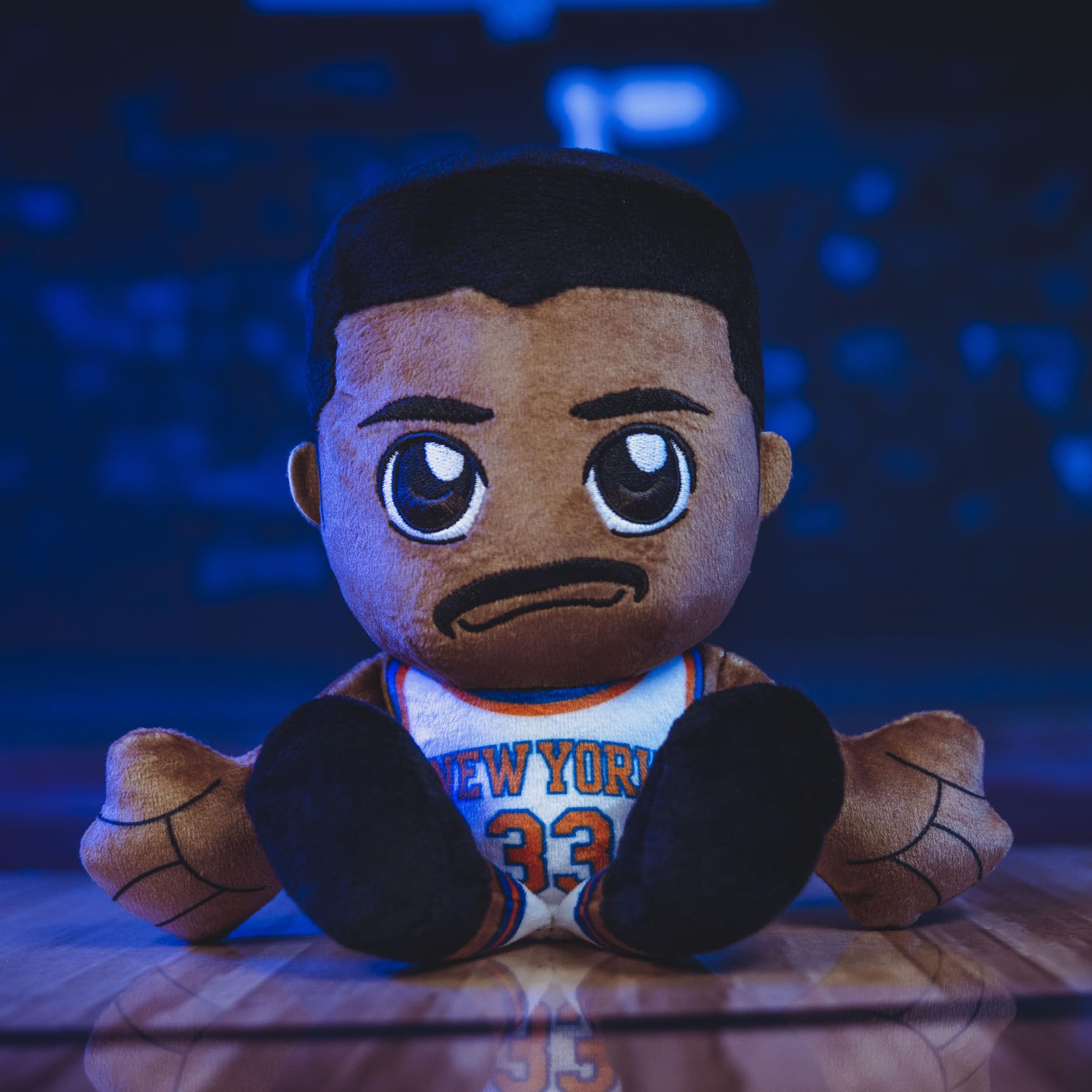 Bleacher Creatures New York Knicks Patrick Ewing 8" NBA Kuricha Sitting Plush - Soft Chibi Inspired NBA Legend