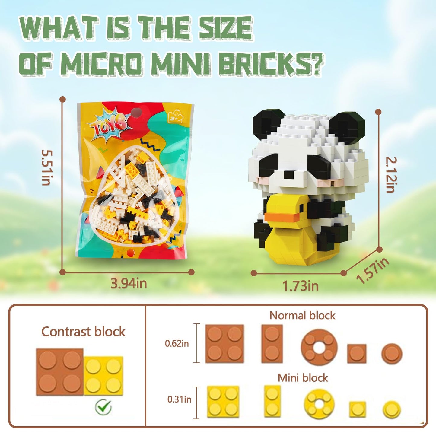 HIGH GODO 12Pack Pandas Party Favors Building Set, 1977PCS Cute Animals Set for Goodie Bag Stuffers Classroom Prizes, Party Favors Birthday Easter