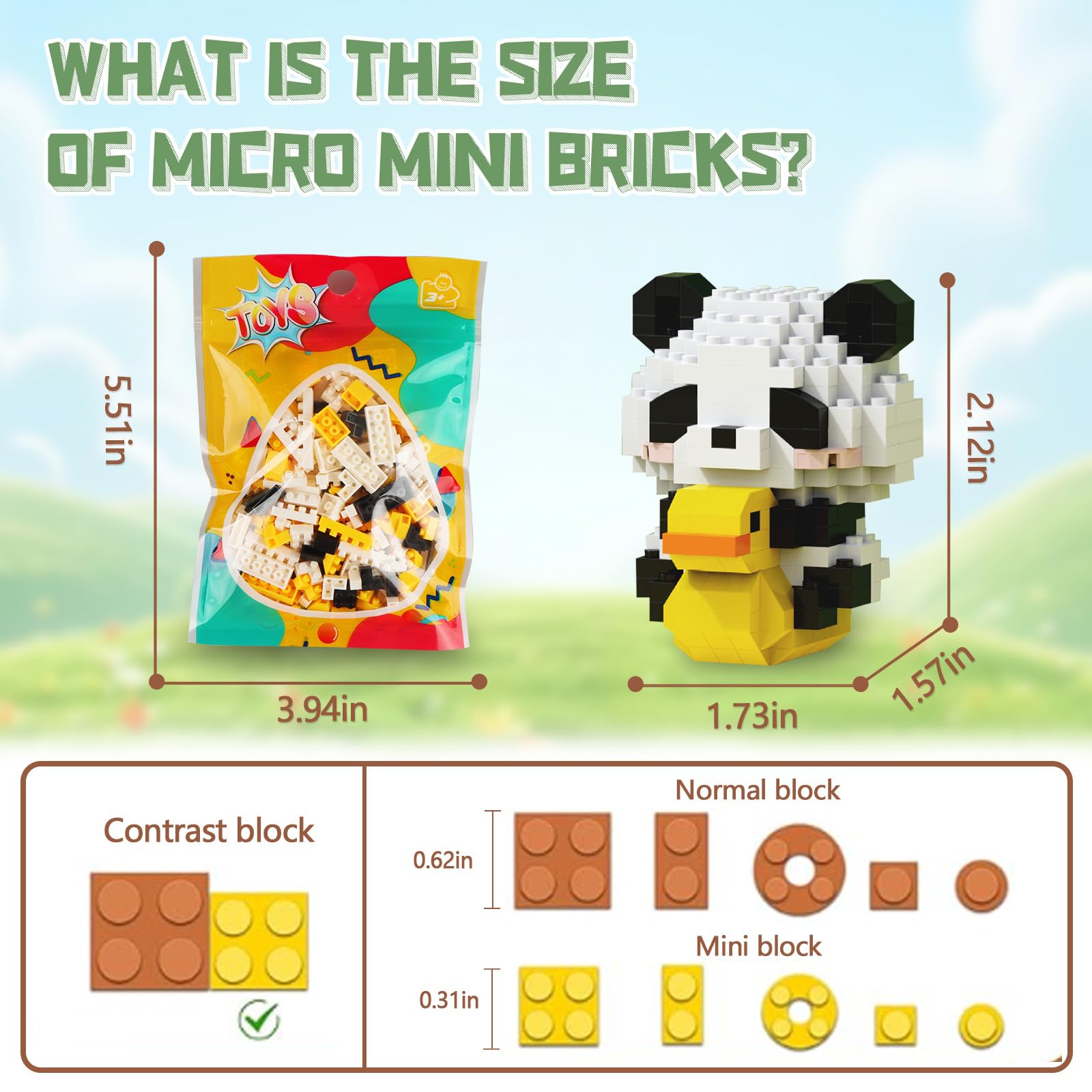 HIGH GODO 12Pack Pandas Party Favors Building Set, 1977PCS Cute Animals Set for Goodie Bag Stuffers Classroom Prizes, Party Favors Birthday Easter