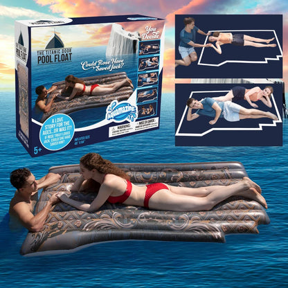 The Original Titanic Movie Pool Float- 48"x 84" Inflatable 2-Person Raft