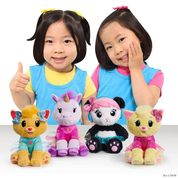 Just Play EK World 7-inch Small Unicorn Plush Stuffed Animal, Pink Star Shirt and Rainbow Skirt, Soft Fabric, Kids Toys for Ages 3 Up