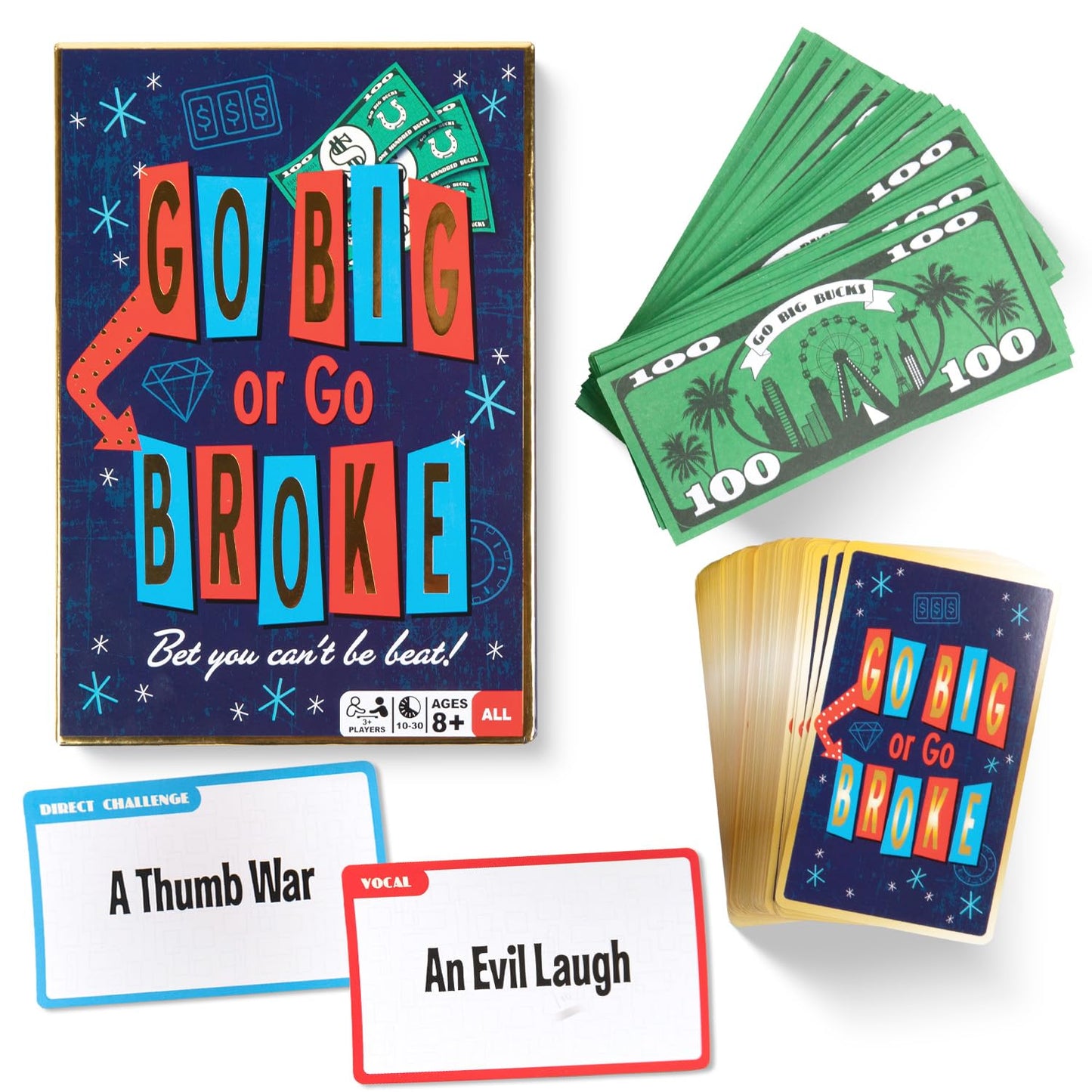Go Big or Go Broke Family Party Card Game for Kids Ages 8+ EAP Toy & Games