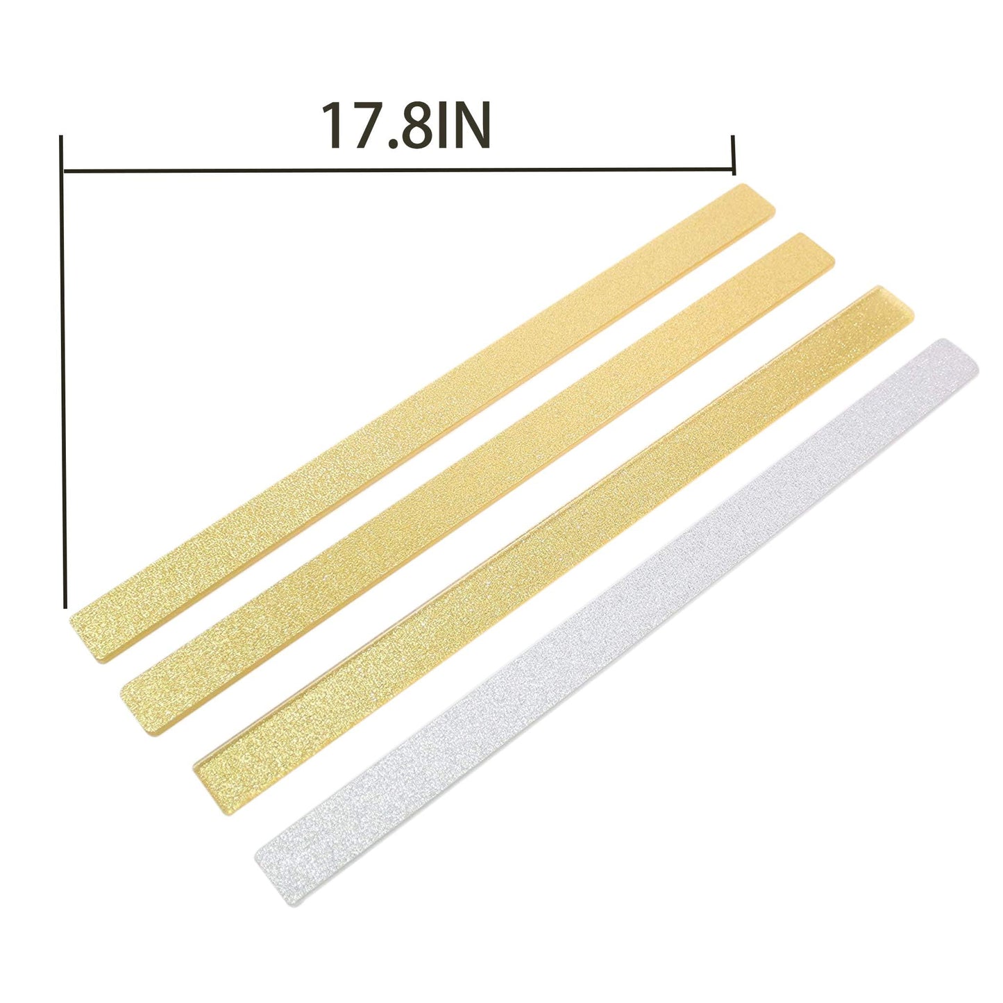 usamjtable Chinese Mahjong Shimmering Glitter Gold and Silver Tile Pushers Set of 4