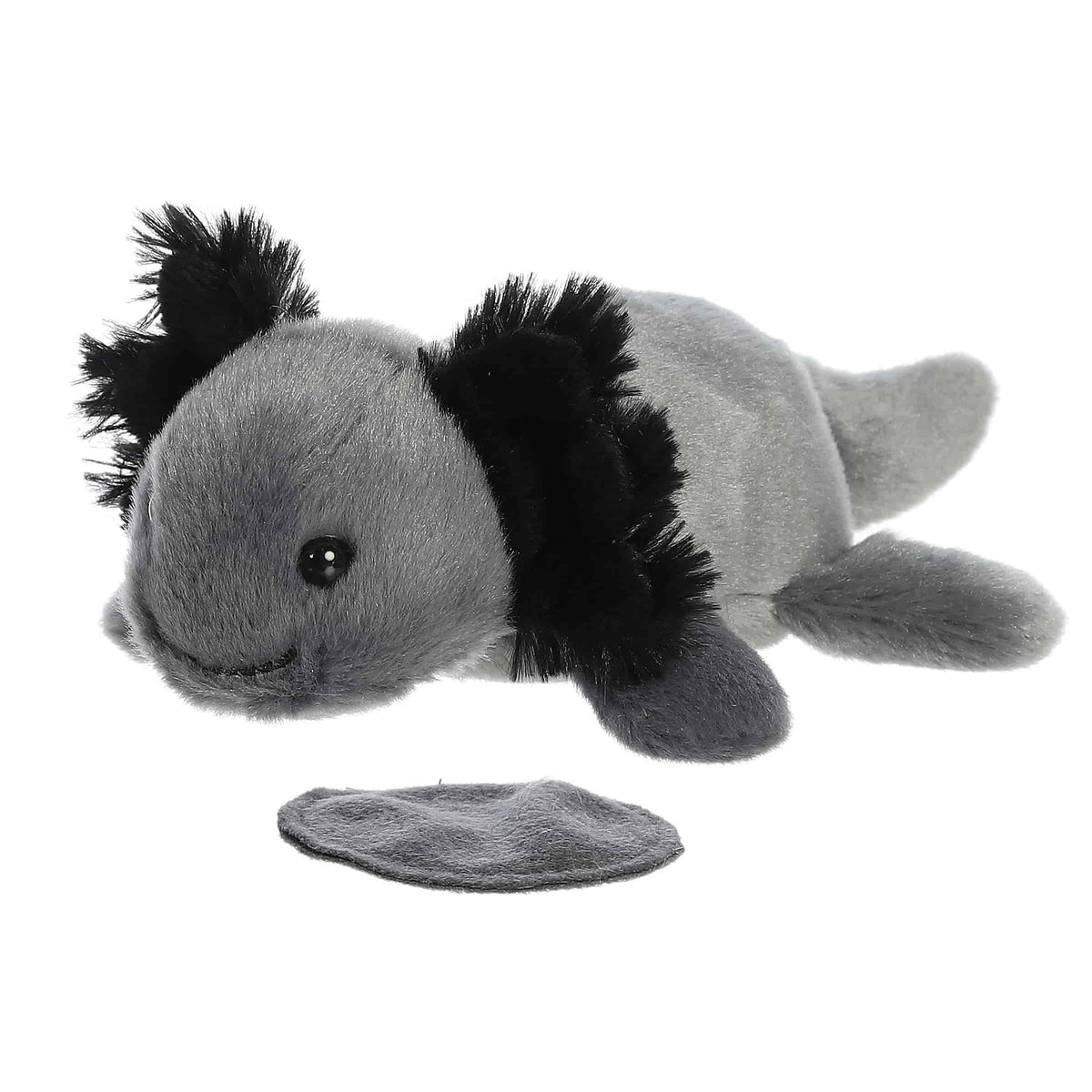 Aurora Shoulderkins 6.5" Ebon Black Axolotl Adorable Stuffed Animal