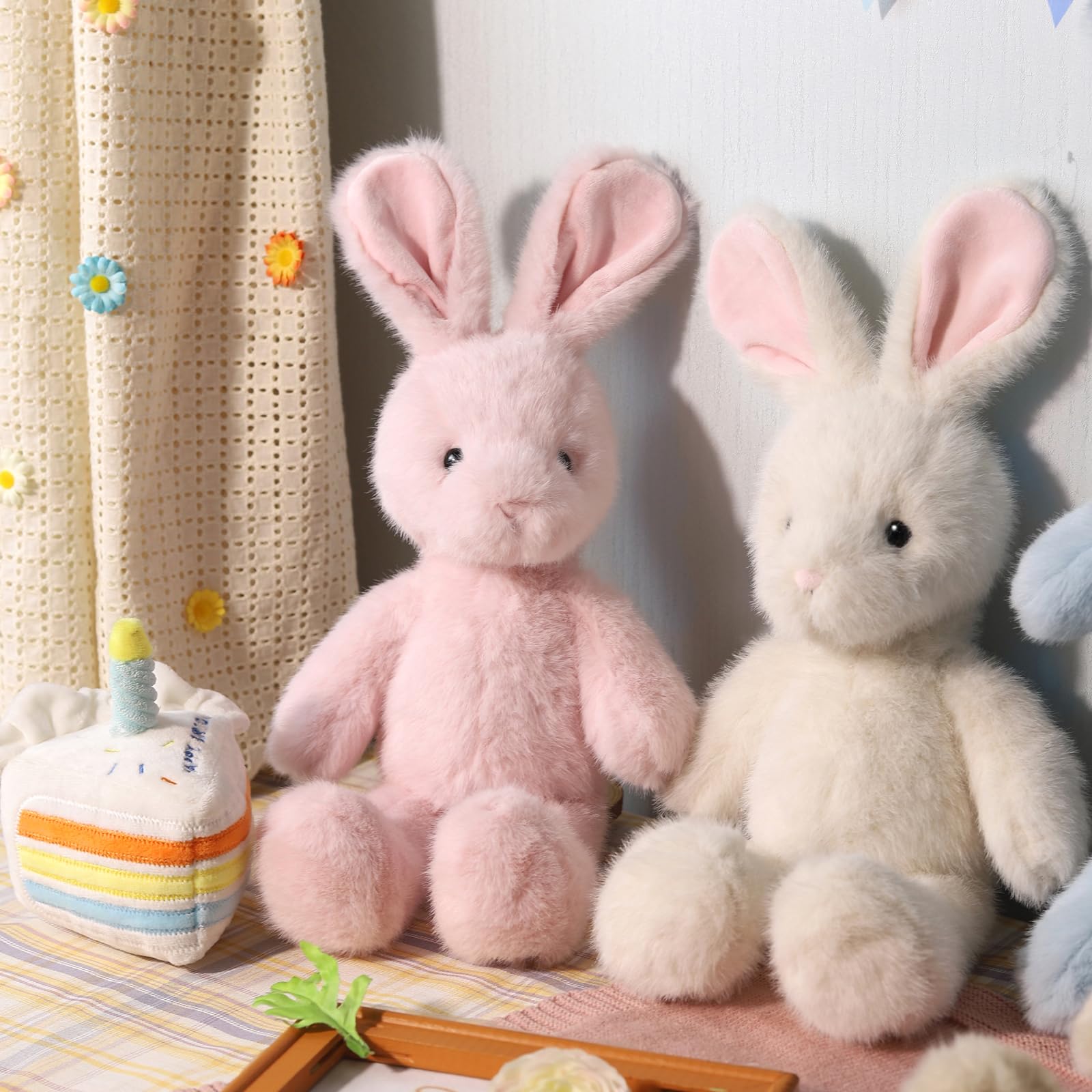 MR ViviCare 14" Adorable Grey Bunny Stuffed Animals for Kids and New Born Babies,Lovely Stuffed Rabbit Plush Toys for Boys and Girls,Great Gifts on