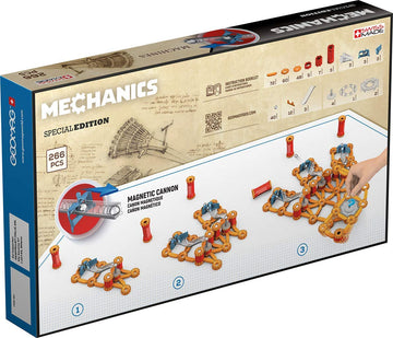Geomag Special Edition 784 Leonardo Multiple Cannon Magnetic Constructions Leonardo Da Vinci Educational Toy for Children 266-Piece Box