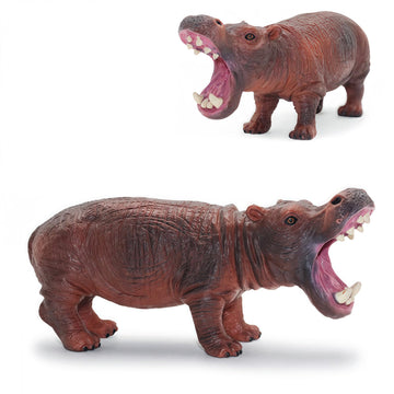 Gemini&Genius Safari Animal Toys, Hippo Figurine Toy, Wildlife World Action Figures, Great Gifts, Collection, Cake Topper, Storytelling Props and Room