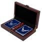 Military Gift Shop US Air Force Playing Cards & Dice in Keepsake Box - USAF Rank Insignia Cards | Air Force Card Set