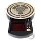 House of Cribbage - 10" Round Shape 4 Tracks Continuous Cribbage Board Rosewood/Maple - Push Drawer with Score Marking Fields for Skunks, Corners