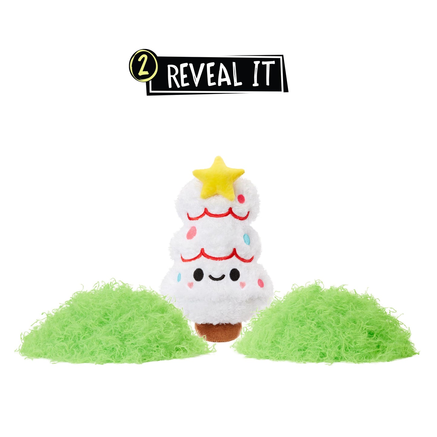Fluffie Stuffiez Holiday Christmas Tree Small Collectible Feature Plush, Surprise Reveal Unboxing with Huggable ASMR Fidget DIY Fur Pulling, Ultra