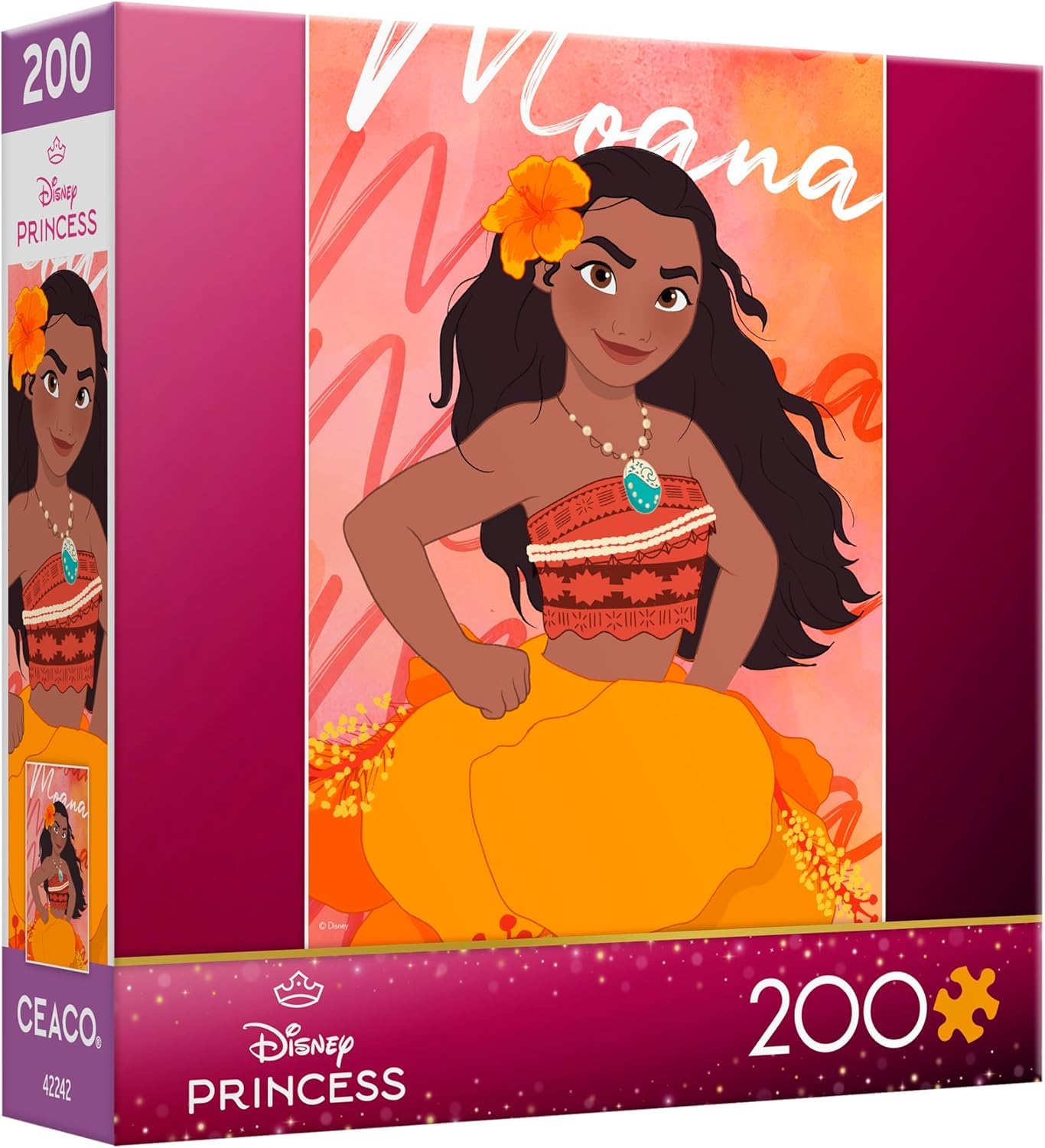 Ceaco - Disney Princess Moana - 200 Piece Jigsaw Puzzle for Kids Ages 8+