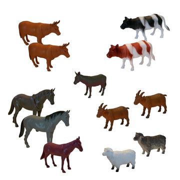 Get Ready Kids Farm Animal Toys - 12 Large Plastic Figurines for Toddlers