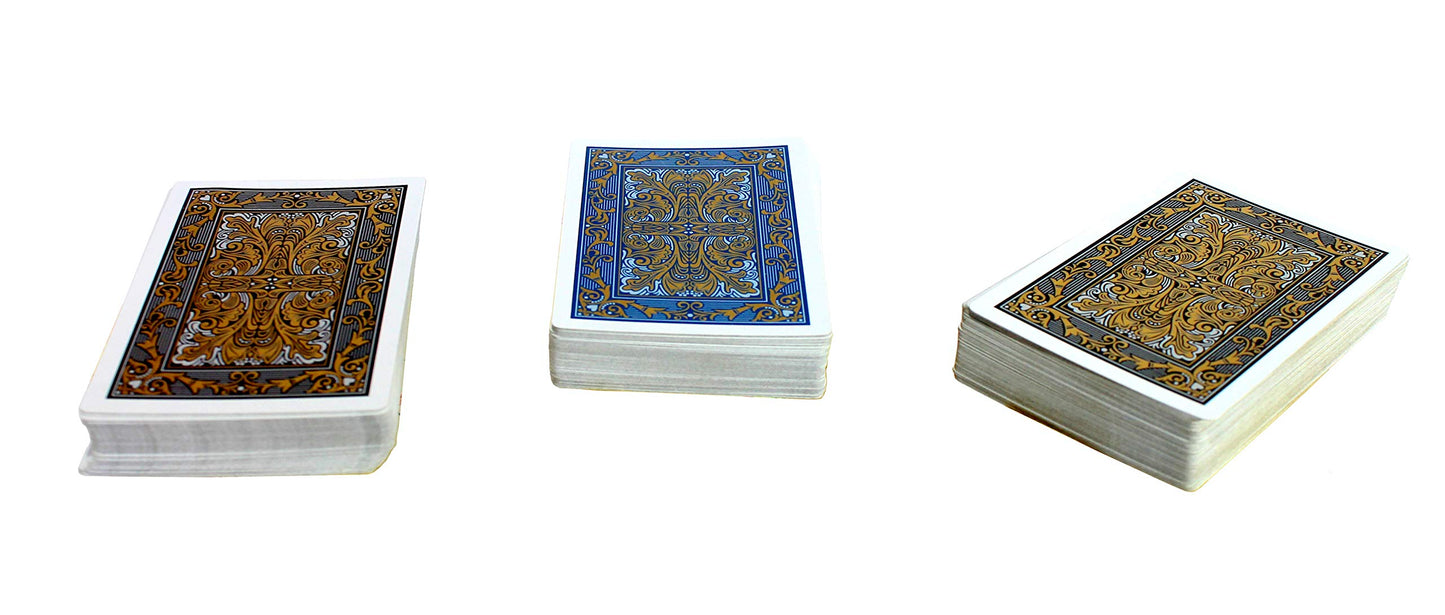 StonKraft Plastic Coated Playing Cards | Bridge Size Cards (Set of 3) Bridge Playing Cards for Flash, Rummy Party Games