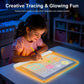 19.7-Inch Rechargeable Doodle Glow LED Note Board,15-Color Light Effects,Neon Light Up Drawing Tablet Up Drawing Pad Dry Erase with Built-in