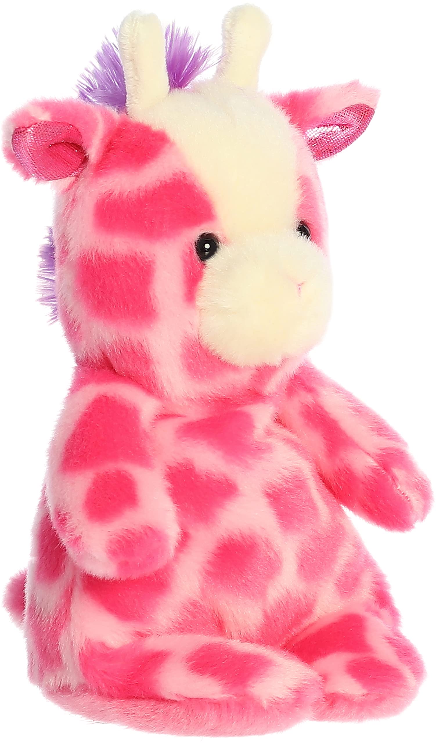 Aurora Vibrant Jammies Strawberry Giraffe Stuffed Animal - Colorful Delight - Eye-Catching Patterns - Pink 8.5 Inches