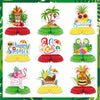 Hying 9PCS Summer Table Centerpiece for Tables Home Party, Hawaii Summer Table Toppers Honeycomb Centerpiece for Summer Decorations Tropical Party