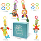 Bloobloomax Baby Soft Hanging Rattle, Car Seat Stroller Toys with Plush Animal C-Clip Ring for Infant Babies Boys and Girls 3 6 9 to 12 Months