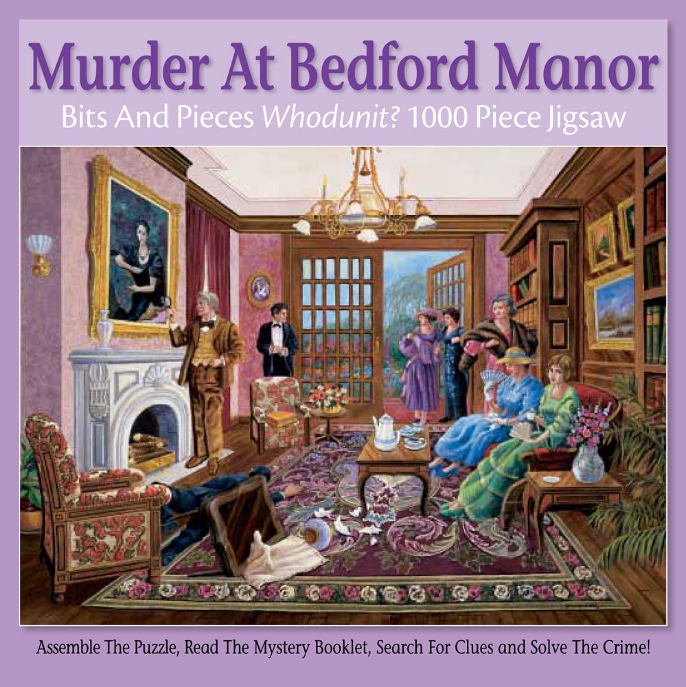 Bits and Pieces - Murder at Bedford Manor Jigsaw Puzzle for Adults - Solve the Intriguing Murder Mystery by Gene Dieckhoner (1000 Piece Puzzle 20" x