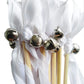 Kingsnow 50PCS Ribbon Wands with Triple Ribbon and Silver Bell Party Wand Party Favors Streamers Ribbon Sticks Magic Fairy Wands for Wedding Decors