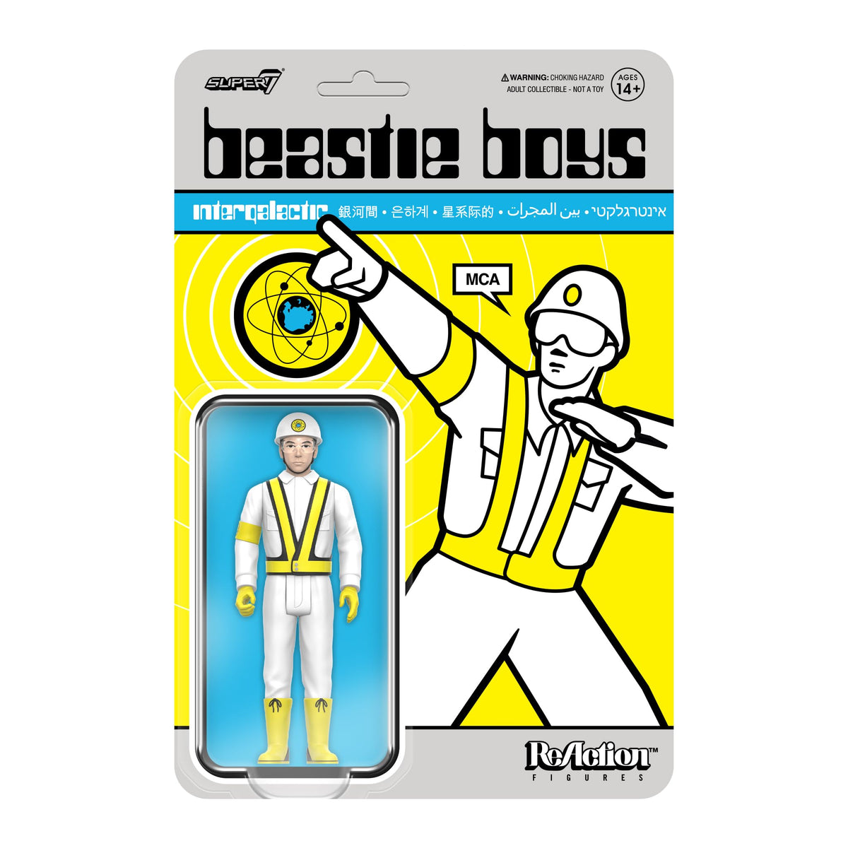 Super7 Reaction Figure Beastie Boys MCA (Intergalactic Crossing Guard) - 3.75" Beastie Boys Action Figure - Hip Hop Collectibles and Retro Toys
