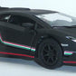 KiNSMART Lamborghini Veneno 1:36 Scale 5 Inch Die Cast Metal Model Toy Super Car (Black (Matt))