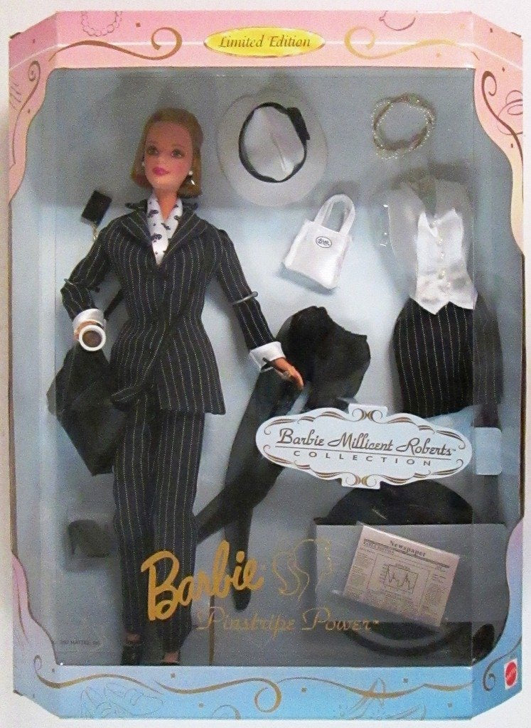 Barbie Millicent Roberts Pinstripe Power Doll & Extra Fashion Limited Edition (1997)