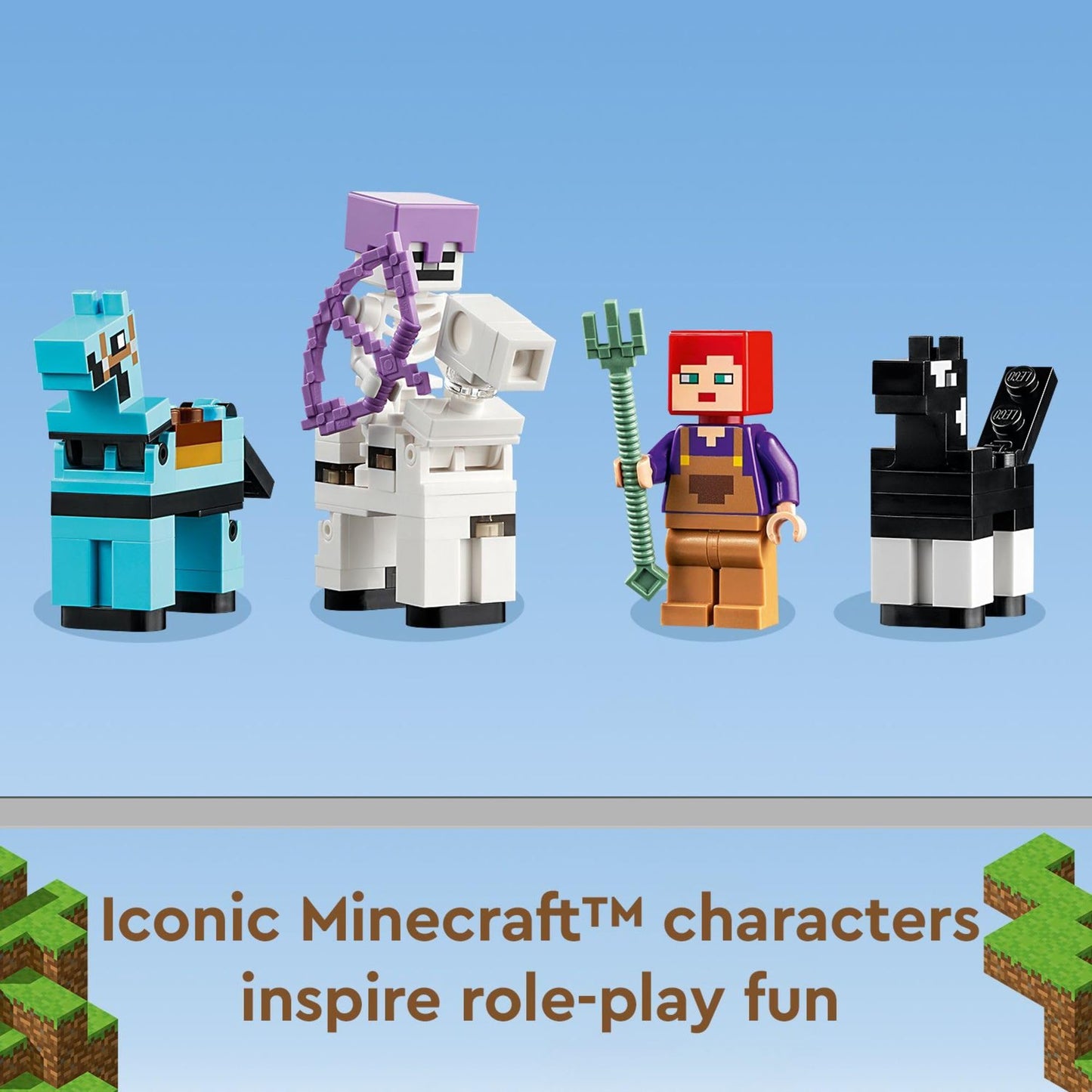 LEGO Minecraft The Horse Stable 21171 Building Kit; Fun Minecraft Farm Toy for Kids, Featuring a Skeleton Horseman; New 2021 (241 Pieces)