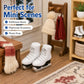 Miniature White Ice Skates and Roller Skates, Scale Model Winter Sports Shoes, Dollhouse Accessories for Playhouse Decor