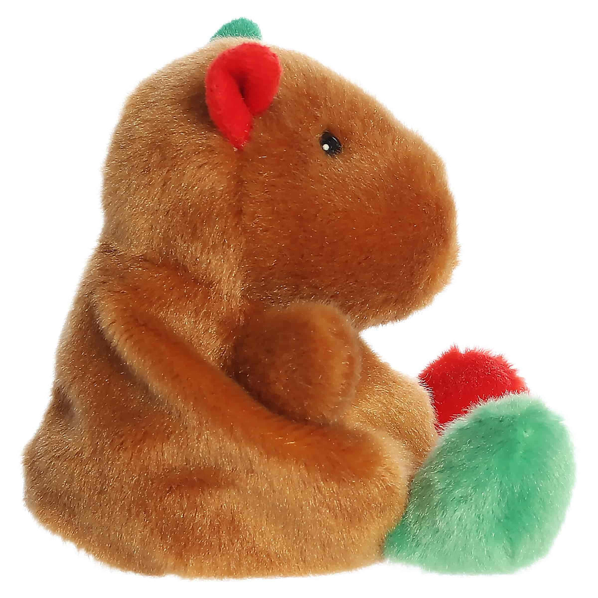 Aurora Palm Pals 4" Syd Holiday Capybara Festive Plush