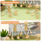 4pcs Wood Peg Dolls Unfinished Wooden People Doll Robot for DIY Painting Craft Art Peg Game Party Decoration