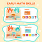 WudBudz Montessori Learning Toys for Toddlers, Double-Sided Preschool Educational Math Manipulatives Number Counting Blocks, Finger Counting Math Toys