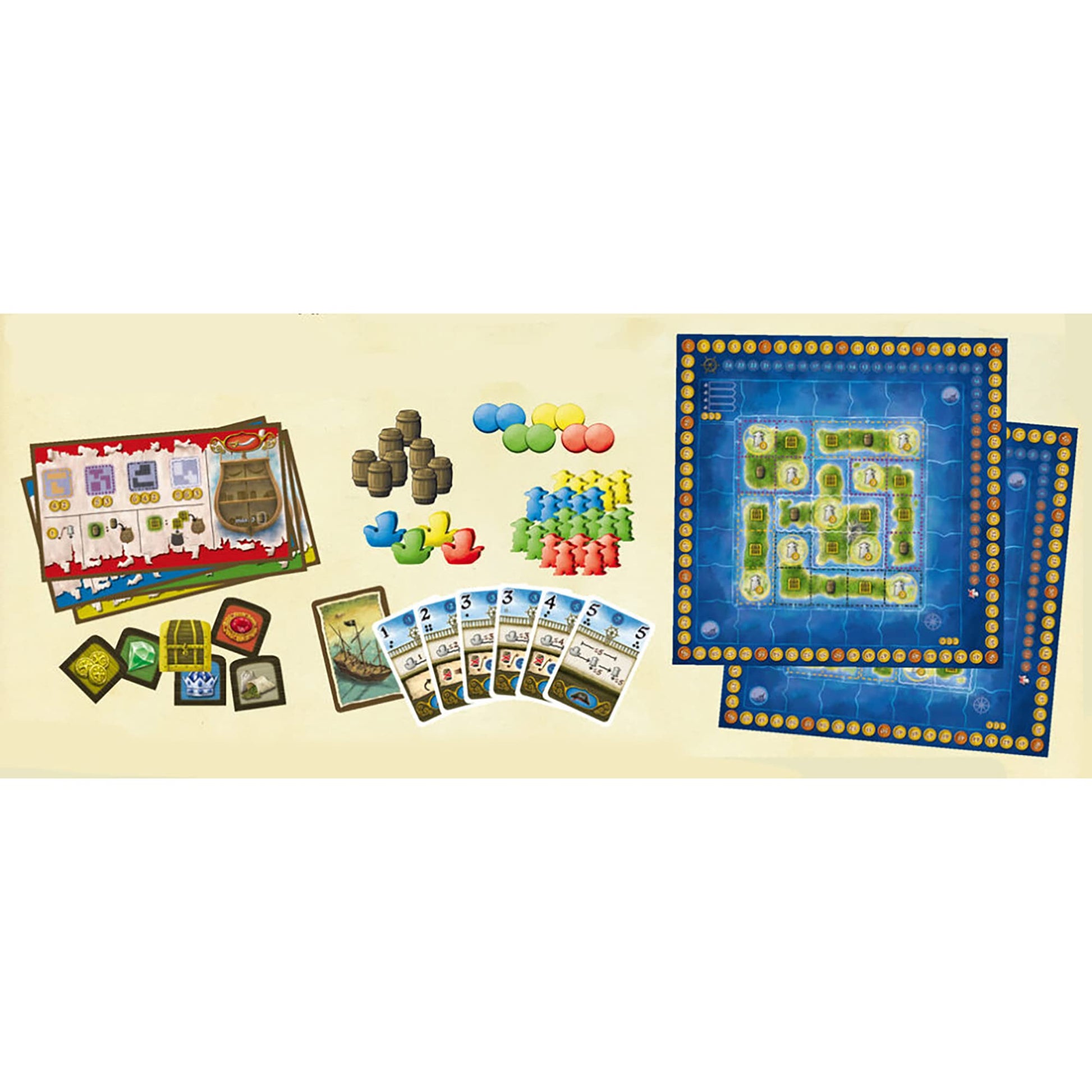 Rio Grande Games: Glory Islands Pirate Adventure Board Game, 2-4 Players, Strategy Card Game for Adults