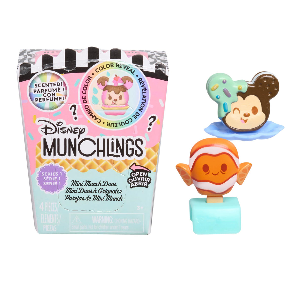 Just Play Disney Munchlings Mini Munch Duos Figurines Collectible Figures with Accessories, 5 Pieces, 2.5 cm, Toys for Kids Ages 3 Years, 7.32