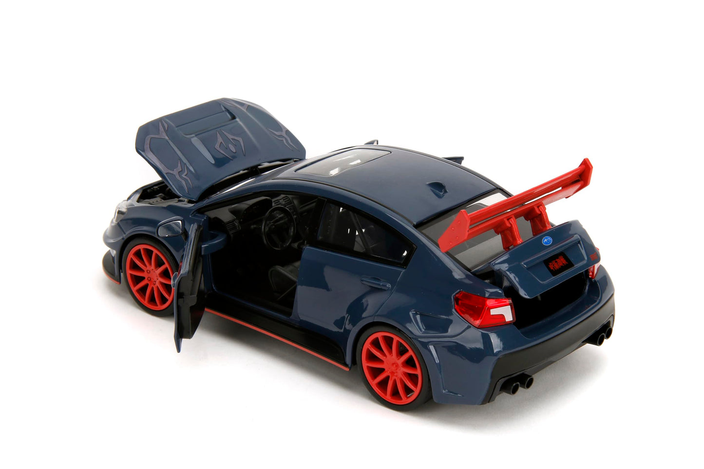 Jada Toys 2016 Subaru WRX STI w/Yuji Itadori Die-Cast Figure, Jujutsu Kaisen 1:24 Scale Collectible Car - Opening Doors, Hood & Trunk