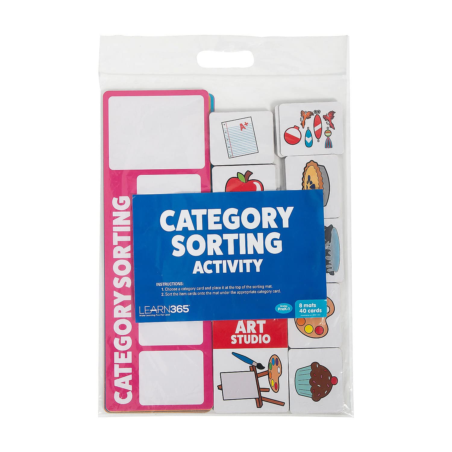Fun Express Category Sorting Picture Cards 48 Piece Set