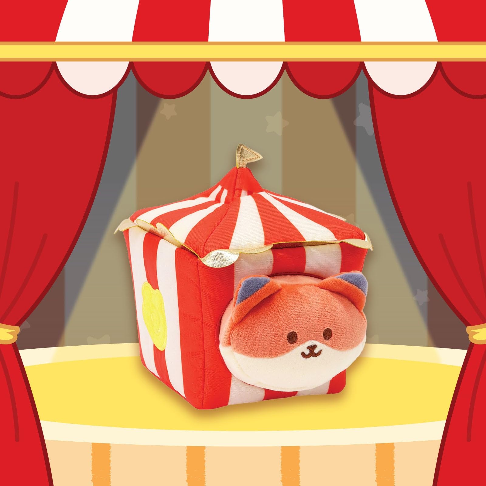 Anirollz Circus Tent Foxiroll Outfitz Plush - Removable Tent Costume Fox Plush, Soft Stuffed Animal Toy