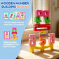 20Pcs Wooden Number Building Blocks,Montessori Number Blocks Math Learning Digital Building Blocks Digital Educational Counting Learning Toys