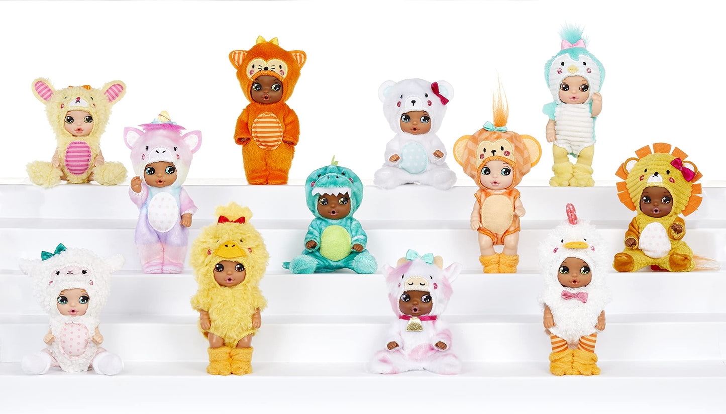 Baby Born Surprise Animal Babies Series 5/ Unwrap Surprises; Collectible Baby Dolls W/Soft Swaddle and Bunny Pouch;Dinosaur, Unicorn, Lion, Penguin