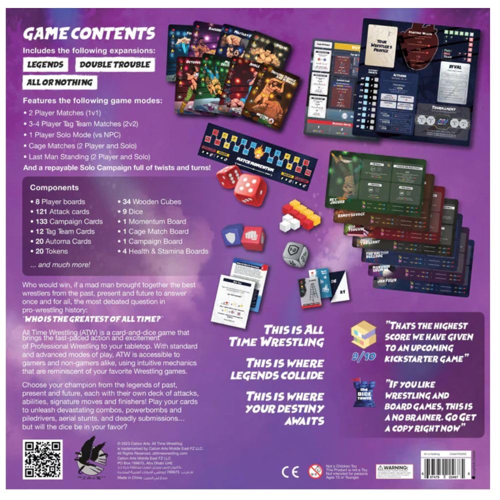All Time Wrestling All or Nothing Board Game (Second Edition)