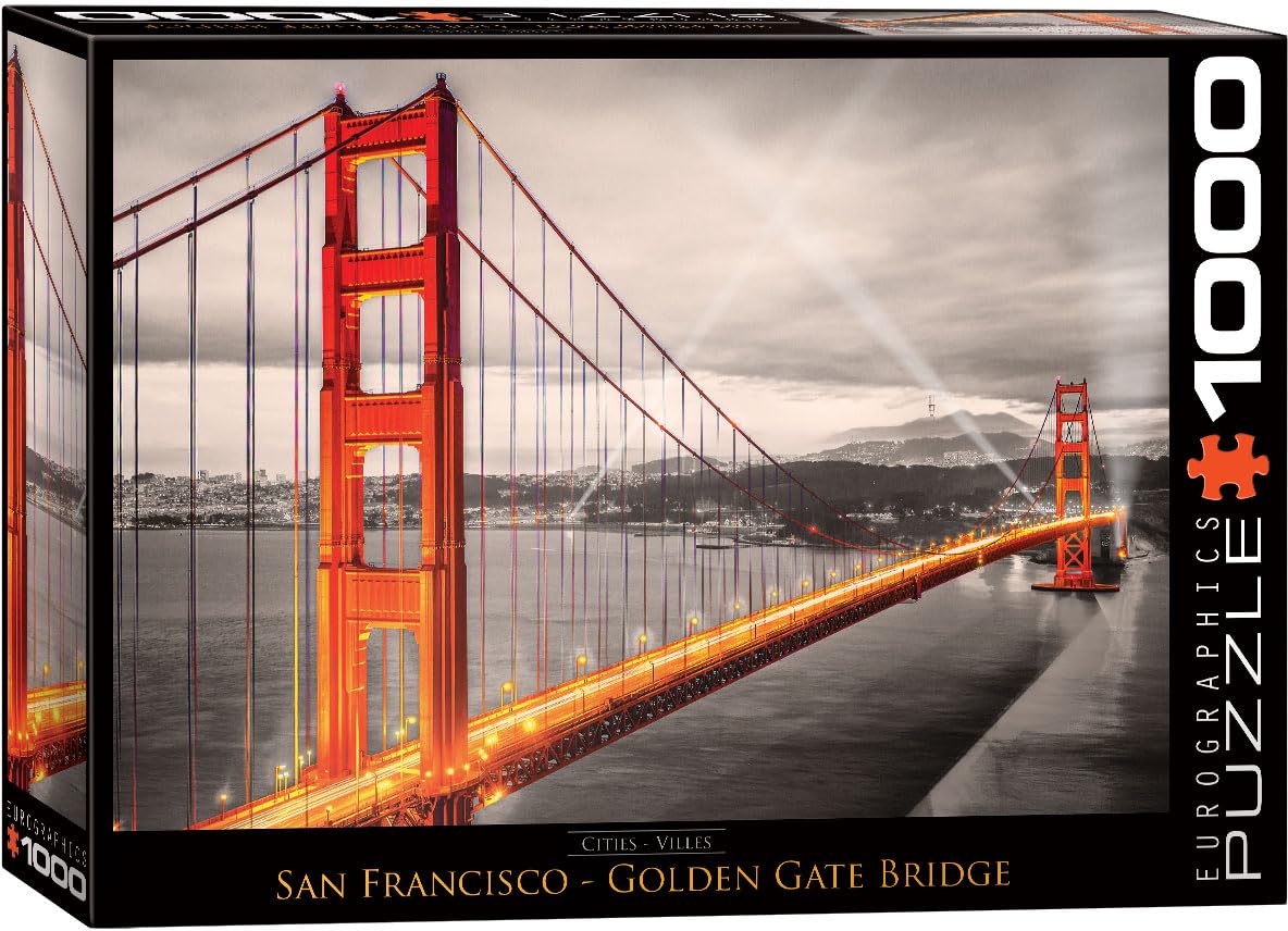 EuroGraphics San Francisco Golden Gate Bridge Puzzle (1000-Piece) (6000-0663) , Black