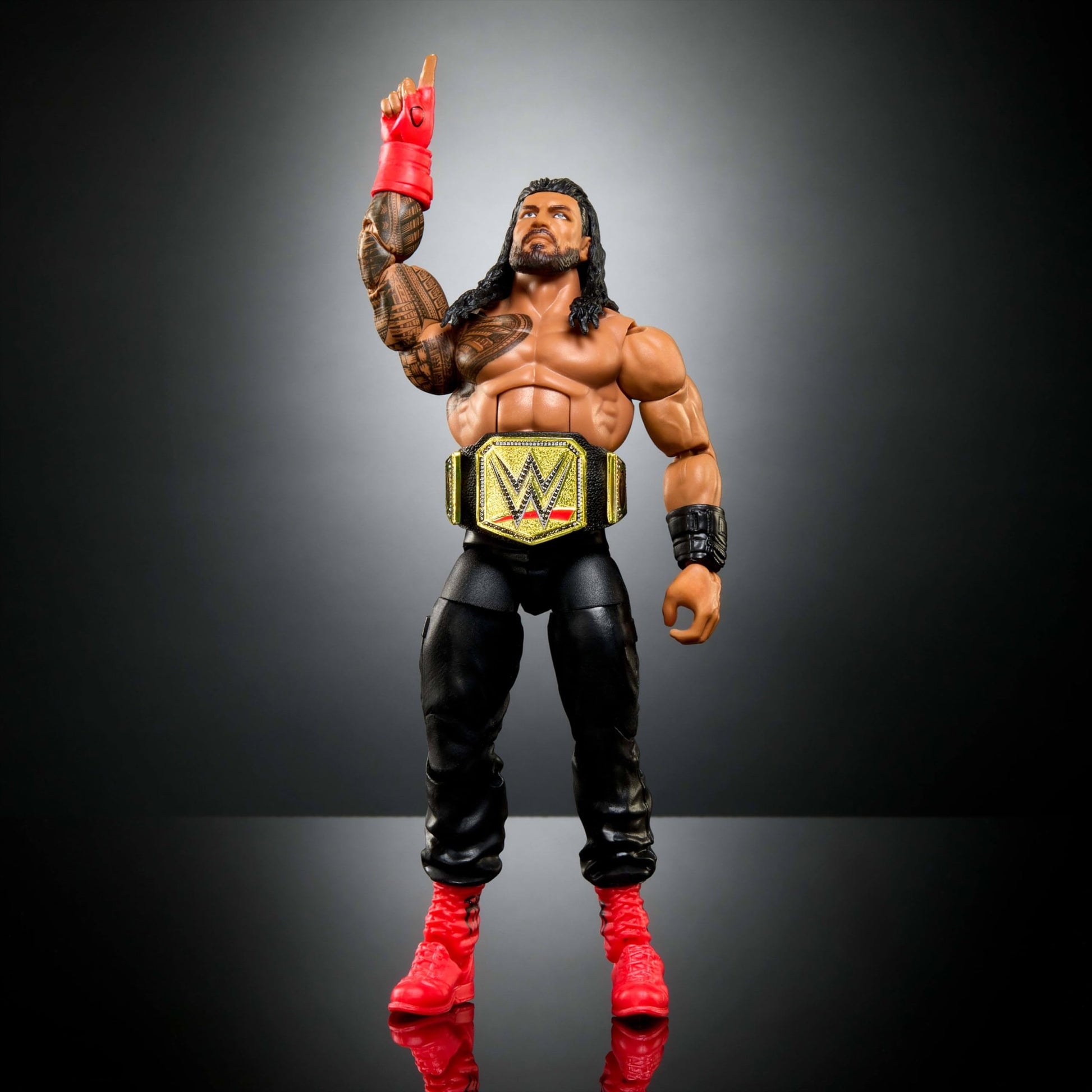 Mattel WWE Elite Action Figure & Accessories, Series #110 Roman Reigns 6-inch Collectible with 25 Articulation Points & Swappable Hands