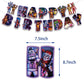 13Packs Five Nights party supplies Include 12 pcs Hanging Swirls and 1 Happy Birthday Banner for Five Nights party Decoration