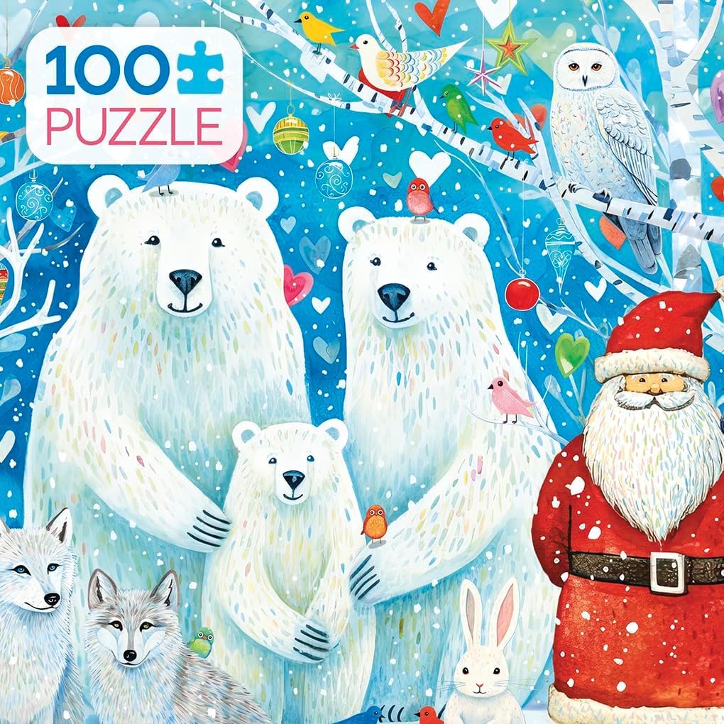 Ceaco - Holiday Polar Portrait - 100 Piece Jigsaw Puzzle for Kids Ages 6+